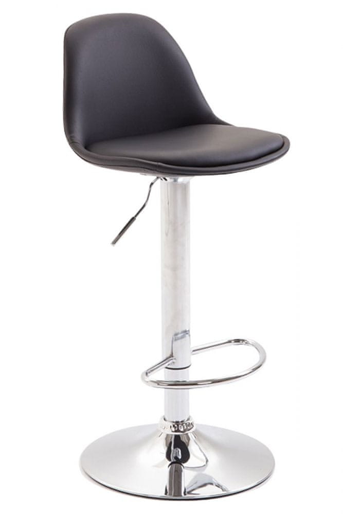 BHM Germany Barová stolička Kyla III., syntetická koža, čierna
